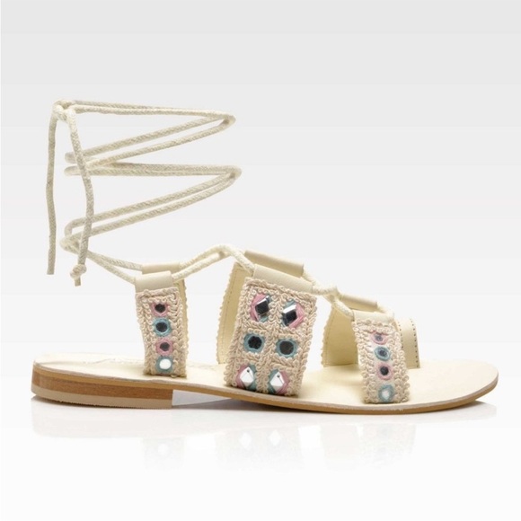 FREE PEOPLE NWOB Mantra Mirror Sandals / Natural - Picture 2 of 12